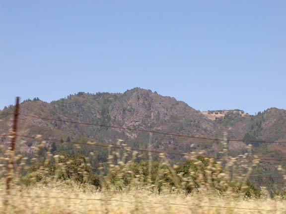 The view of some of Sugarloaf Ridge State Park from a moving car driving back to Santa Rosa. As mentioned in the intro, it's a deceptive view: most of the rock in the picture is completely rotten. There's still some good climbing and bouldering there though!