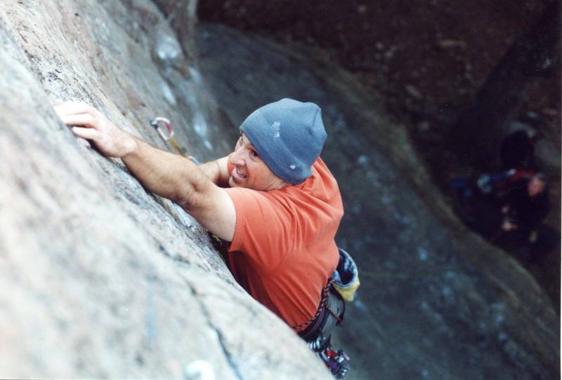 Small edges before the traverse...<br>
Photo Copyright Victoria Garagliano