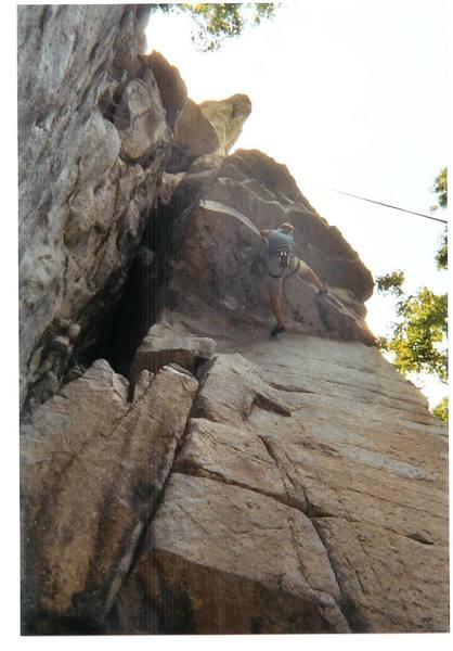Jake the snake right under the second roof. Killer Climb!!!