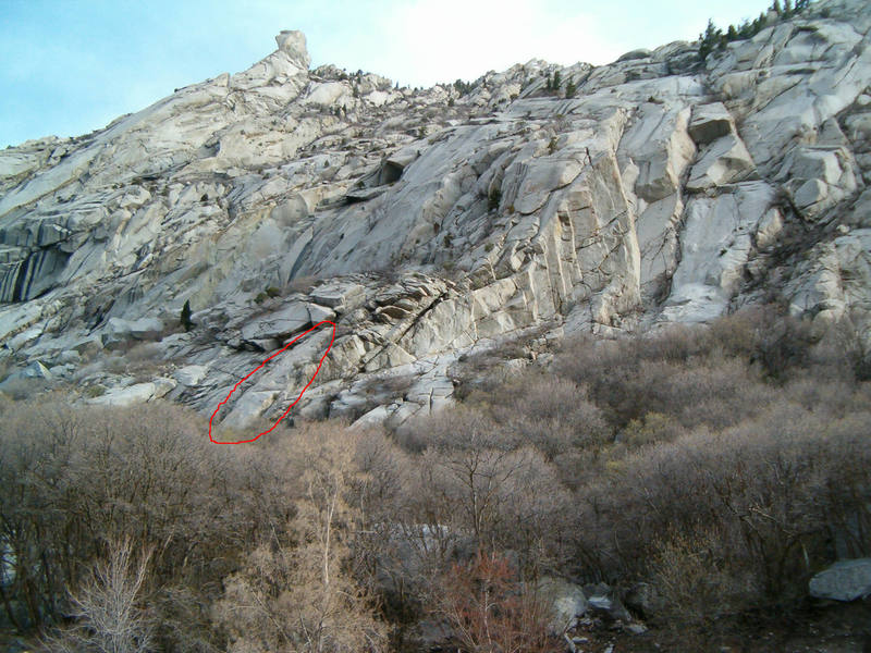 Prune face has the shortest approach of any of the Gate Area Cliffs.