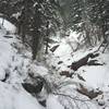 Royal Arch Trail can be an icy, slippery, awesome adventure after a decent snowstorm.