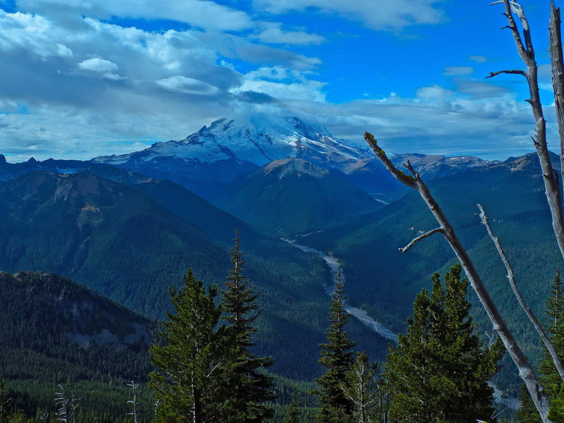 Mt Rainier and the White River from Crystal Peak.