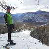 Overlooking the Youghiogheny River on a snowy day - Laurel Highlands Trail