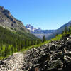 Looking off toward Two Medicine Pass from the Park Creek Trail.