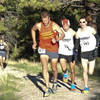 Leaders up the first climb at the Don't Fence Me In 30k