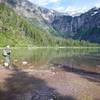 This is the end of the Avalanche Lake Trail in Glacier National Park.