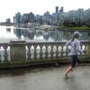 Heading clockwise around the Seawall Trial with downtown Vancouver in the background