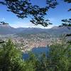 View of the beautiful Lugano and the Ticinese alps in the background