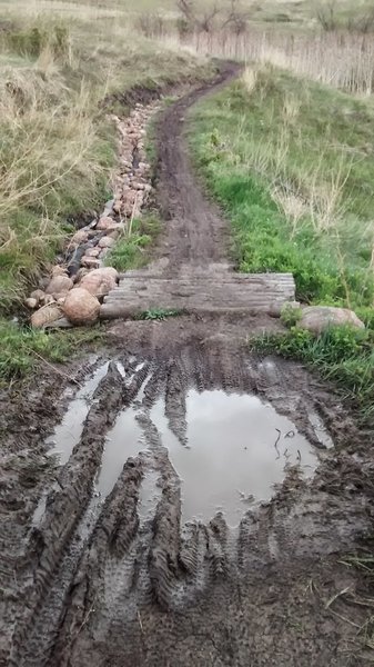 This part of the trail can be muddy. Take care not to ruin the trail!