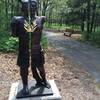 First part of the trail is paved - with great statues to enjoy