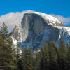 Half Dome from the bottom of Yosemite Valley.
