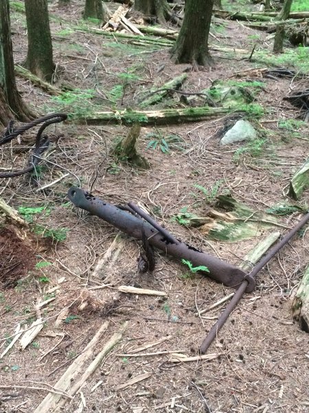 Old Cable Railway Debris on the Brothers Creek Fire Road