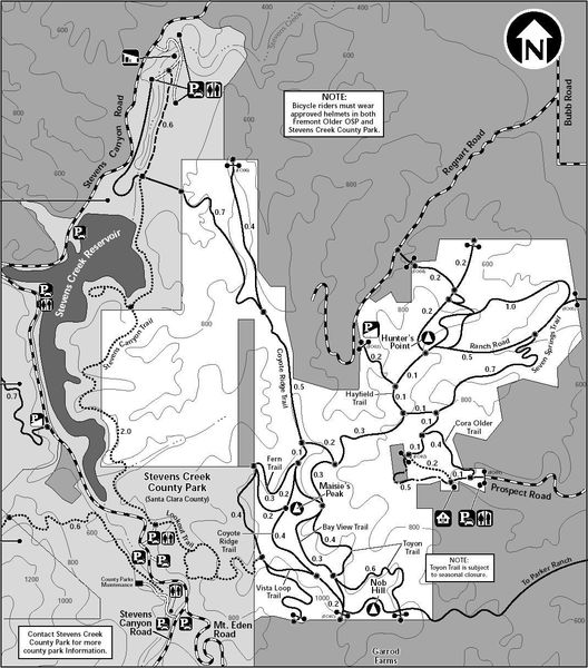 Fremont Older Preserve Trail Map Park Map