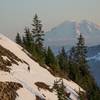 Stunning view of Rainier at sunset. Bring headlamps!