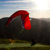Paraglider trying to take off