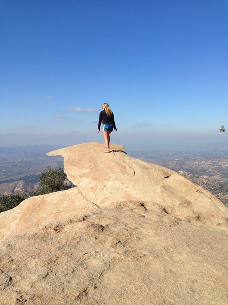 Enjoying The View From The Top Of Mt Woodson Aka Potato Chip Rock