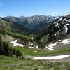 View down into Badger Valley from the Obstruction Point - Deer Park trail.  (photo by pfly)