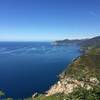 View of the Cinque Terre coastline from theSanctuary of Montenero