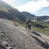 Stevie Kremer descending Kendall Mountain Run 2015 en-route to CR 1:55:27.