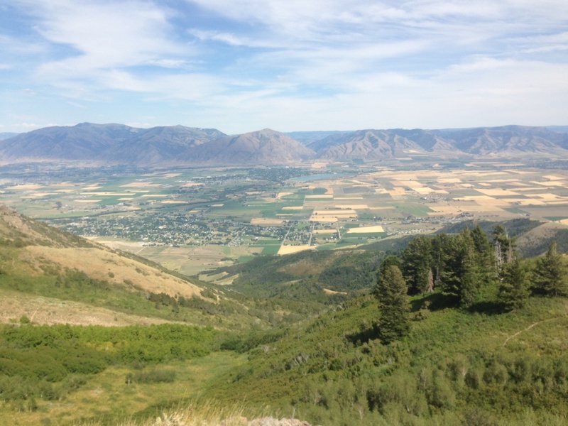 A view of southern Cache Valley, Hyrum Reservoir and Blacksmith Fork