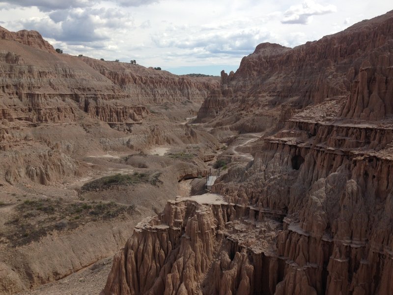 A view of some of the formations that make up Cathedral Gorge.