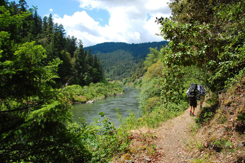 Hiking the Rogue River Trail.