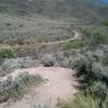 One of the numerous initial switchbacks on the Wild West Ridge Trail.