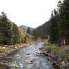 Poudre River (Looking downriver from the Greyrock bridge)