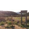 Yucaipa Regional Park trail junction.  From here, you leave the dirt road and follow the regional park trail.