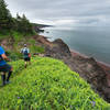 One of the many open sections looking out over the bay.  Cape Chignecto is in the distance.