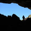 Indian Well Cave Silhouette, Lava Beds National Monument
