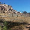 Rock outcroppings along Morrison Creek Trail.
