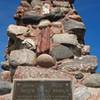 The historical monument at the top of the Butte St. Paul trail.