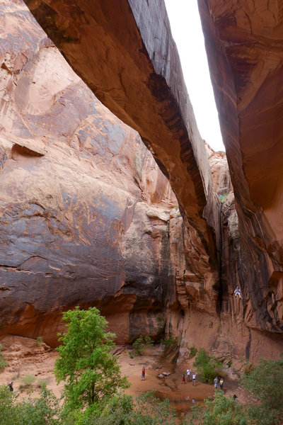 Morning Glory Arch is a nice treat after a hike in Negro Bill Canyon.