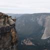 Overlooking Yosemite Valley at the edge of Taft Point as accessed by the Pohono Trail.