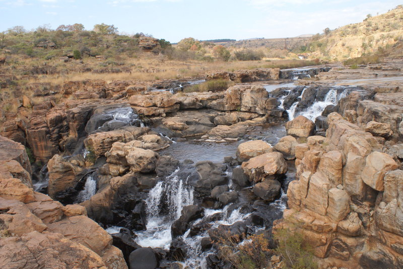 The waterfall at Bourke's Luck Potholes.