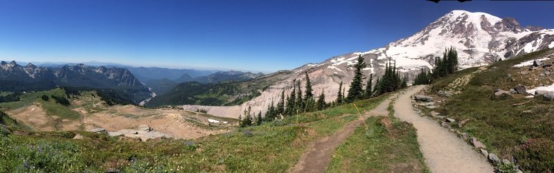 Panoramic shot just before Panorama Point while on the Skyline Trail.