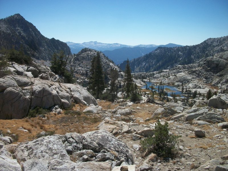 View west from the Granite Lip on the Simpson Meadow Trail.