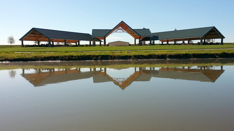 Pavilion At 370 Lakeside Park View From The Lake With The Path In Front