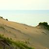 Sweeping views of Lake Michigan from the top of Mt. Baldy during a ranger-led tour.