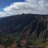 Panoramic view of Waimea Canyon all the way to the ocean.