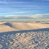The dunes of White Sands stretch on for miles.