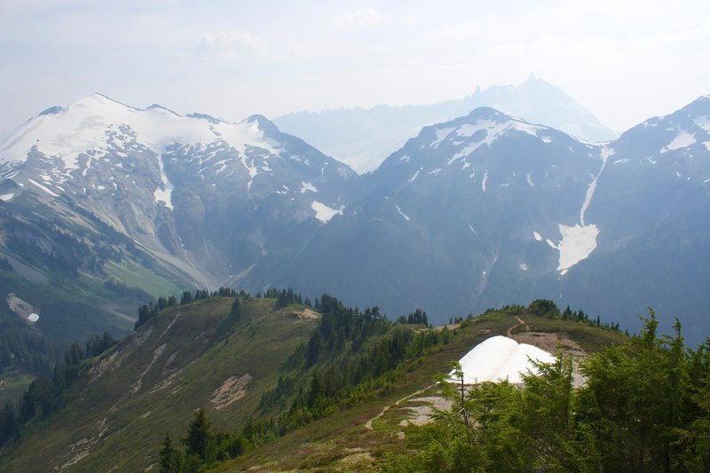 Mt Ruth View of Mt. Ruth and Mt. Shuksan from Hannegan Peak in August.