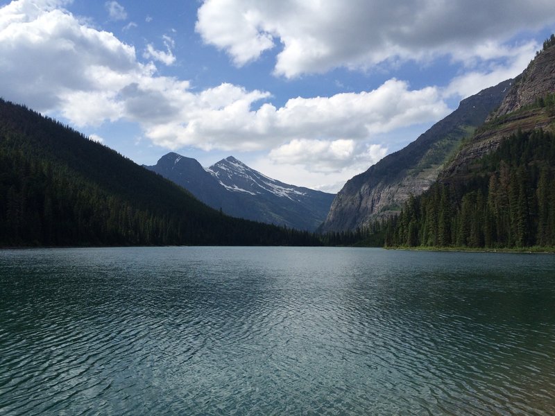 View from far end of Avalanche Lake.