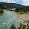 Looking up the Yellowstone River at the Bannock Ford.