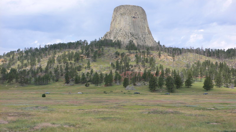 Looking north, across the floodplain, to Devils Tower.