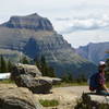 Looking at Going-To-The-Sun Mt from Logan Pass Visitor Center trails.