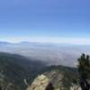 Panoramic view from Cucamonga Peak looking out towards San Gorgonio and the upper LA basin.
