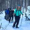 Fairbanks Area Hiking Club hitting the trails for a snowshoe hike.