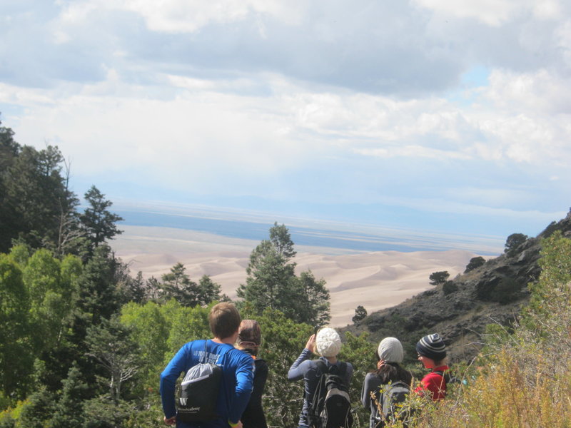 View of the Dunes from Mosca Pass Trail
